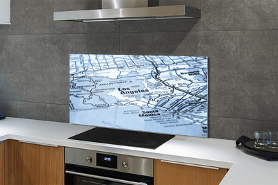 Painel de vidro Mapa da cidade