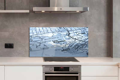 Painel de vidro Mapa da cidade