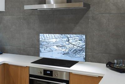 Painel de vidro Mapa da cidade