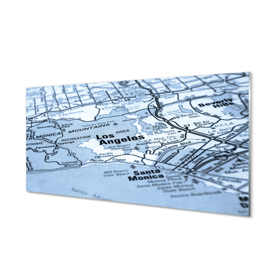 Painel de vidro Mapa da cidade