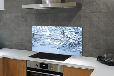 Painel de vidro Mapa da cidade