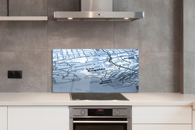 Painel de vidro Mapa da cidade