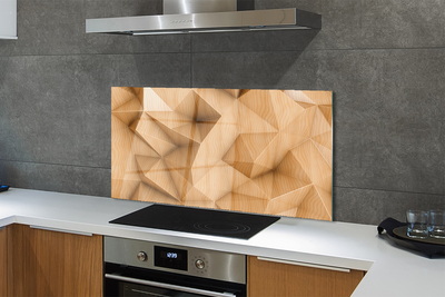 Painel de vidro Mosaico de blocos de madeira