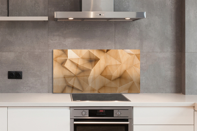 Painel de vidro Mosaico de blocos de madeira