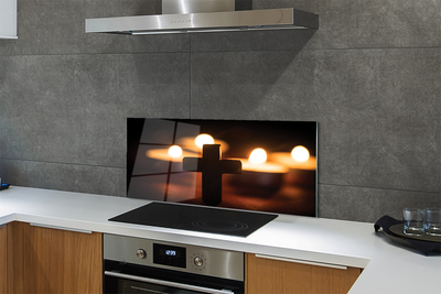 Painel de vidro Cruz de vela