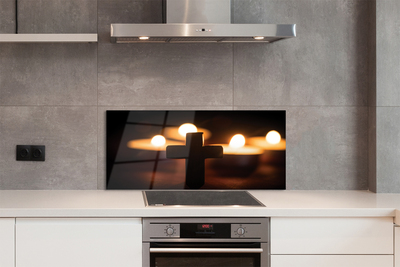 Painel de vidro Cruz de vela