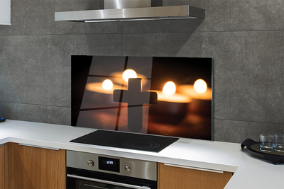 Painel de vidro Cruz de vela