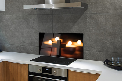 Painel de vidro Cruz de vela