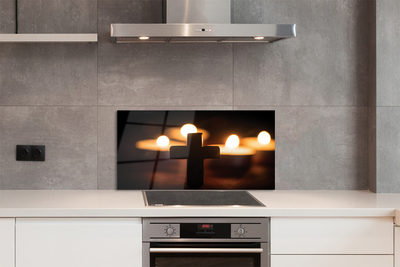 Painel de vidro Cruz de vela