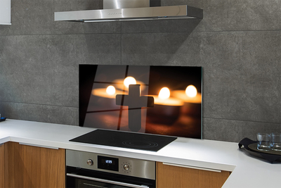 Painel de vidro Cruz de vela