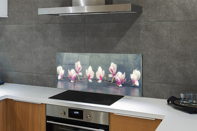 Painel de vidro Ramo de magnólia