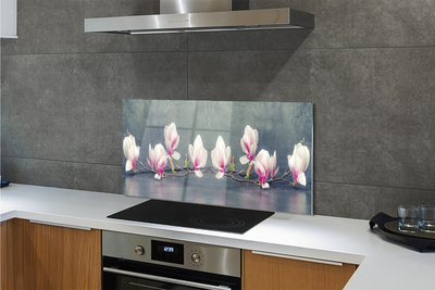 Painel de vidro Ramo de magnólia