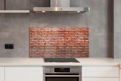 Painel de vidro Parede de tijolos vintage