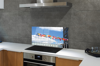 Painel de vidro Várias bandeiras