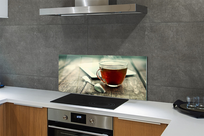 Painel de vidro Colher de chá quente