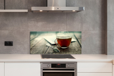 Painel de vidro Colher de chá quente