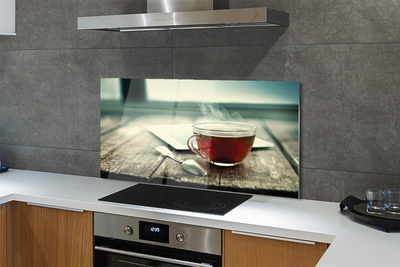 Painel de vidro Colher de chá quente