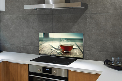 Painel de vidro Colher de chá quente