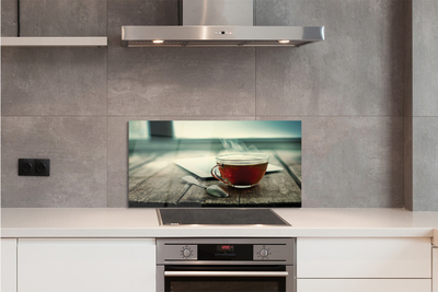 Painel de vidro Colher de chá quente