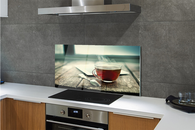 Painel de vidro Colher de chá quente