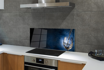 Painel de vidro Um copo de vinho branco