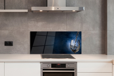 Painel de vidro Um copo de vinho branco