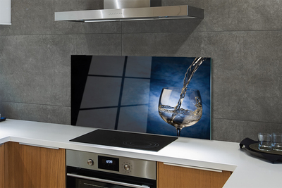 Painel de vidro Um copo de vinho branco