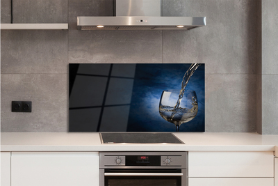 Painel de vidro Um copo de vinho branco