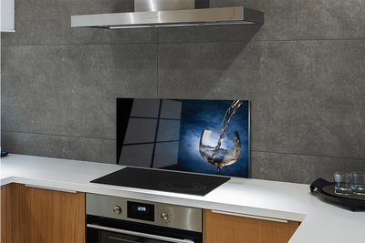 Painel de vidro Um copo de vinho branco