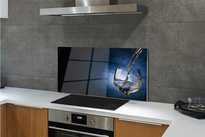 Painel de vidro Um copo de vinho branco