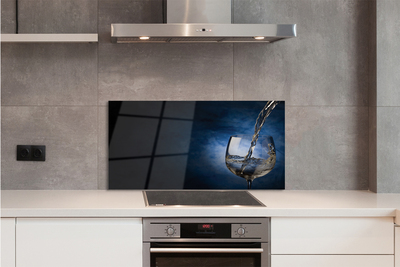 Painel de vidro Um copo de vinho branco