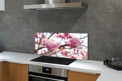 Painel de vidro Árvores de magnólia