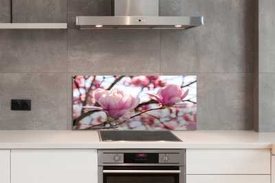 Painel de vidro Árvores de magnólia