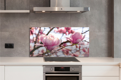 Painel de vidro Árvores de magnólia