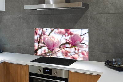 Painel de vidro Árvores de magnólia