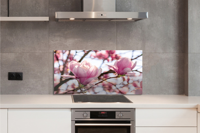 Painel de vidro Árvores de magnólia