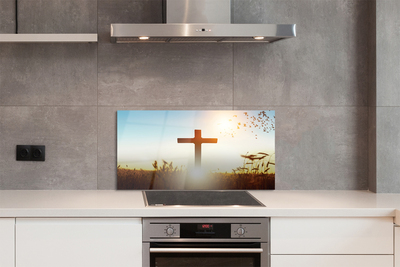 Painel de vidro Sol de campo cruzado