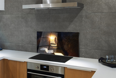 Painel de vidro Caverna das Cruzes do Sol