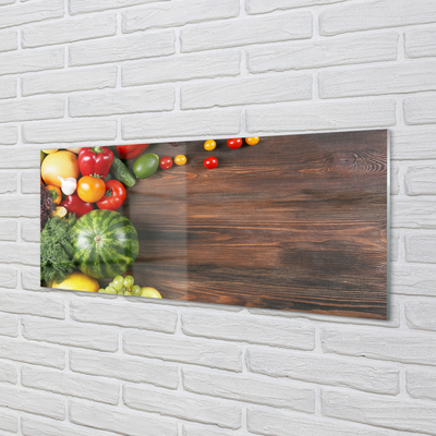 Painel de vidro Melancia, tomate, endro