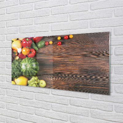 Painel de vidro Melancia, tomate, endro