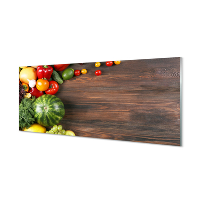 Painel de vidro Melancia, tomate, endro