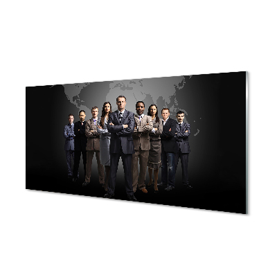 Painel de vidro Mapa de Pessoas