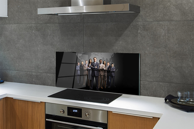 Painel de vidro Mapa de Pessoas