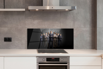 Painel de vidro Mapa de Pessoas