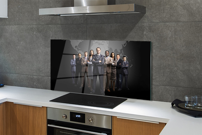 Painel de vidro Mapa de Pessoas