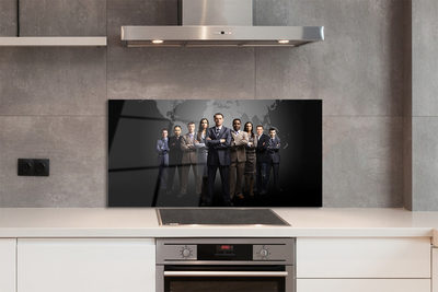 Painel de vidro Mapa de Pessoas