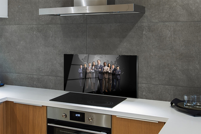 Painel de vidro Mapa de Pessoas