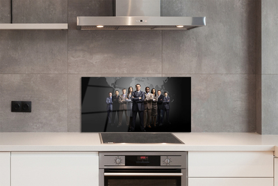 Painel de vidro Mapa de Pessoas