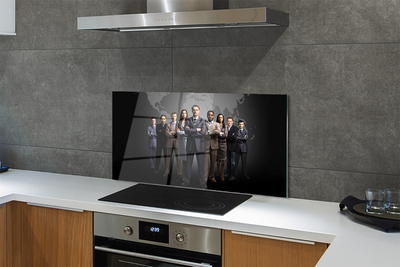 Painel de vidro Mapa de Pessoas