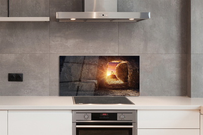 Painel de vidro Caverna das Cruzes do Sol